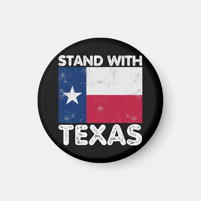 Íman Apoio Texas Eu Fico Com Texas Bandeira Texana (Frente)