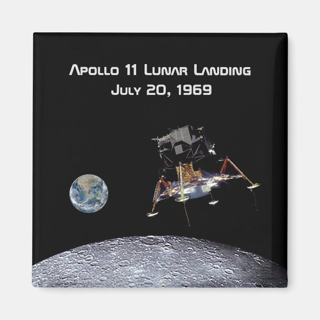 Íman Apollo 11 Aterrissagem lunar (Frente)
