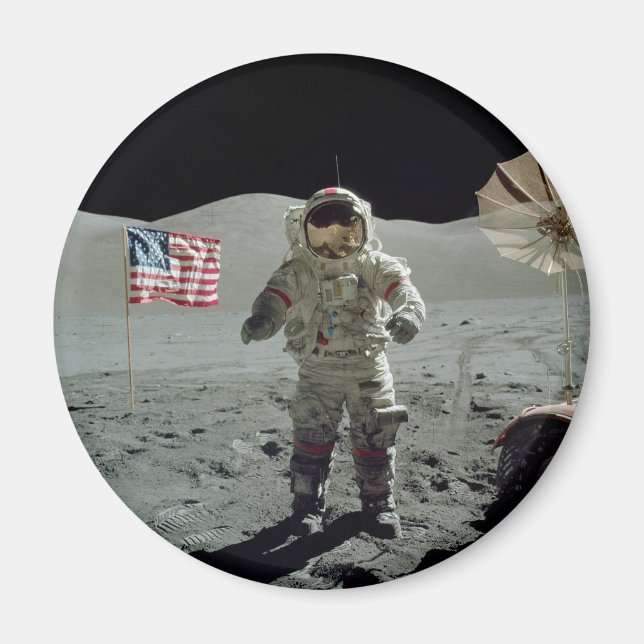 Íman Apollo 17 Astronauta no Vale de Taurus Littrow (Frente)