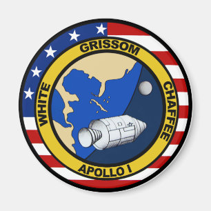 Íman Apollo 1: Grissom, branco e chaffee.