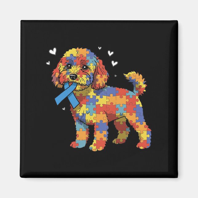 Íman Apoo Puzzle Conscientização do Autismo Mulheres Au (Frente)