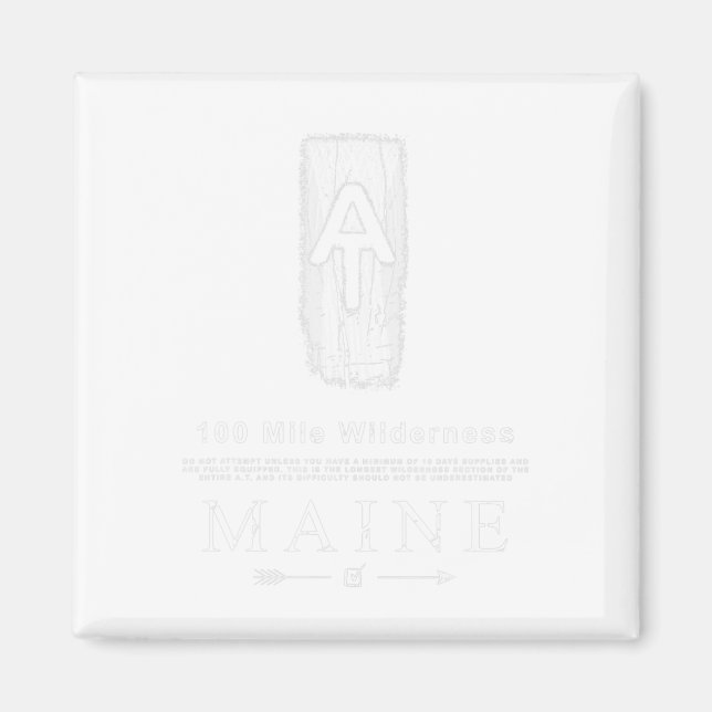 Íman Appalachian Trail Blaze 100 Mile Wilderness Maine (Frente)