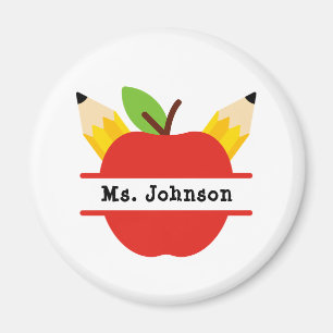 Íman Apple de Nome de Professor Personalizado
