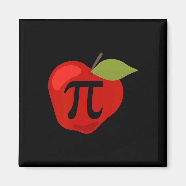 Íman Apple Pi Engraçado Professor de Matemática Dia de  (Frente)