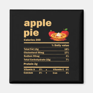 Íman Apple Pie Nutrition Fala Divertido Graças Christm