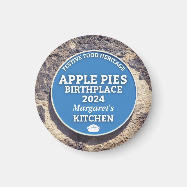 Íman Apple Pies Blue Plaque Magnet (Frente)