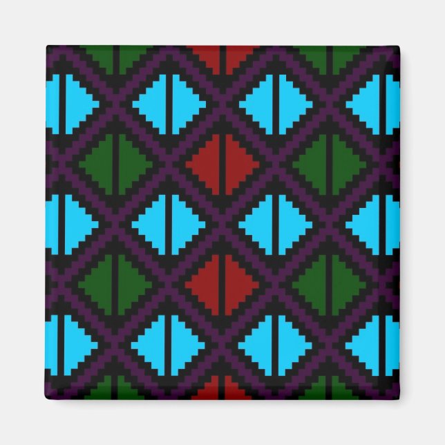 Íman "Apple Slice" - roxo/aqua (Frente)