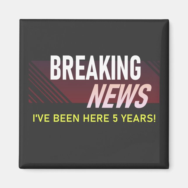 Íman Apreciação de 5 de Aniversário de Trabalho de 5 An (Frente)