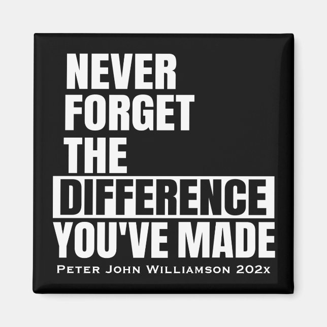 Íman Apreciação De Aposentadoria Obrigado Nunca Esquece (Frente)