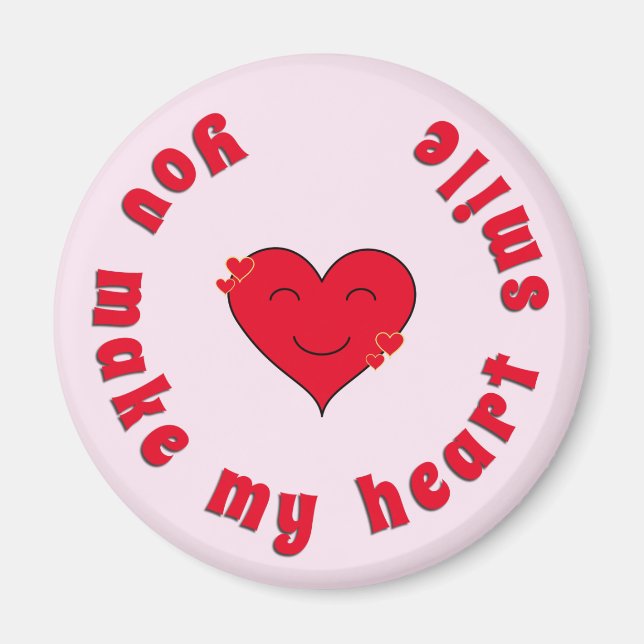 Íman Apreciação inspiradora citação do sorriso cardíaco (Frente)