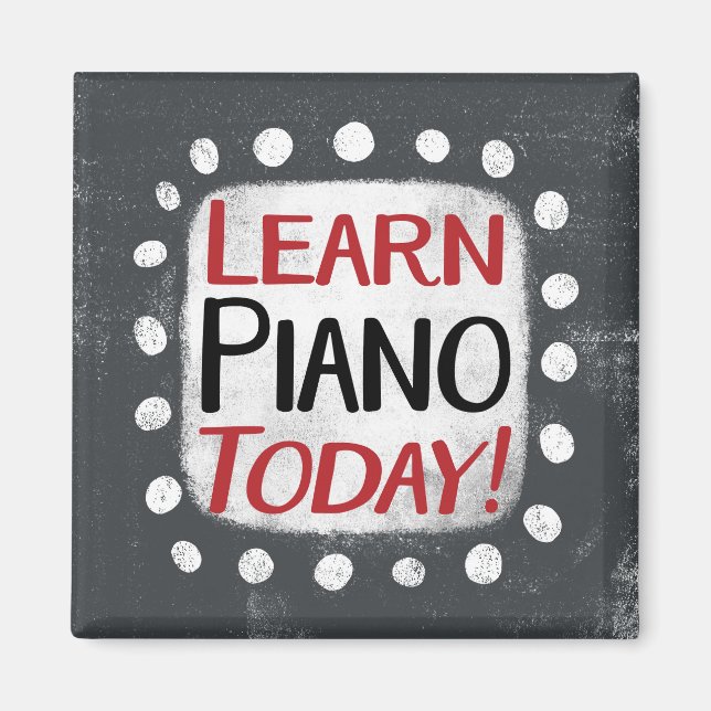 Íman Aprenda Piano Hoje Magnet Frigorífico (Frente)