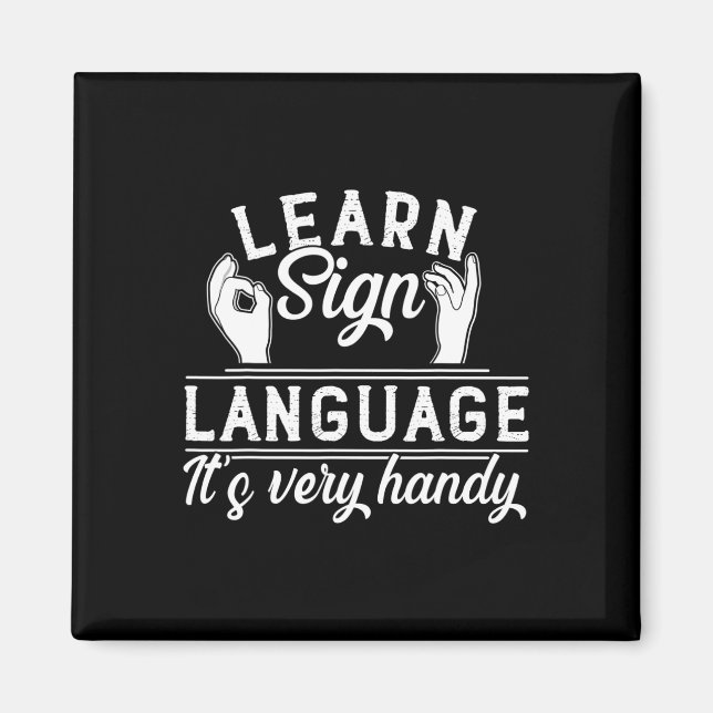 Íman Aprender a Linguagem de Sinais Professores ASL Sen (Frente)