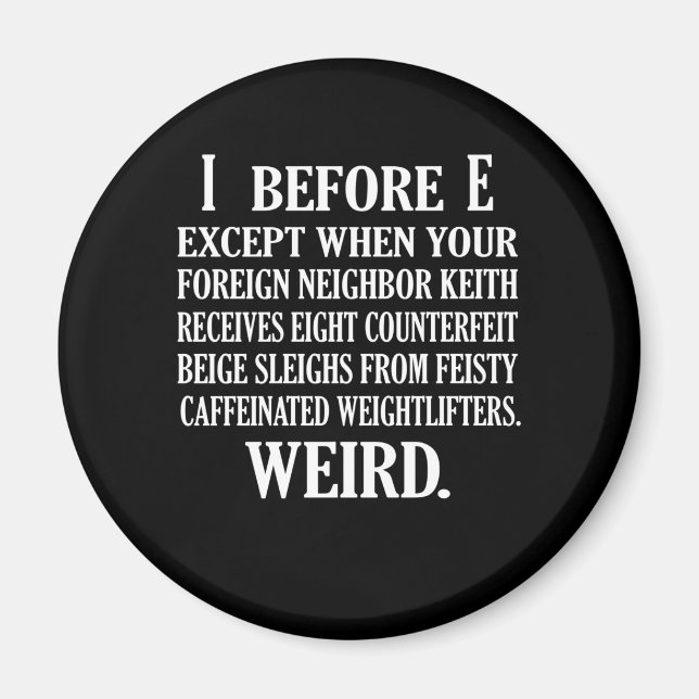 Íman Aprendiz de Gramática em Inglês Estranha (Frente)