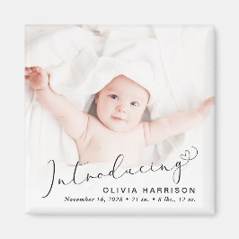 Íman Apresentação do Anúncio de Nascimento da Foto