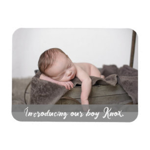 Íman Apresentando nosso menino, Foto do Bebê Nome
