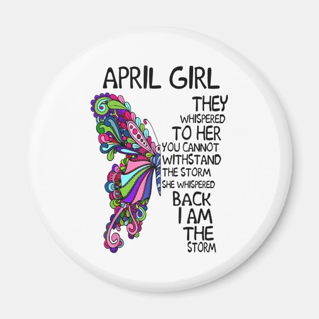 Íman April Girl Ela Sussurrou De Volta Eu Sou Tempestad (Frente)