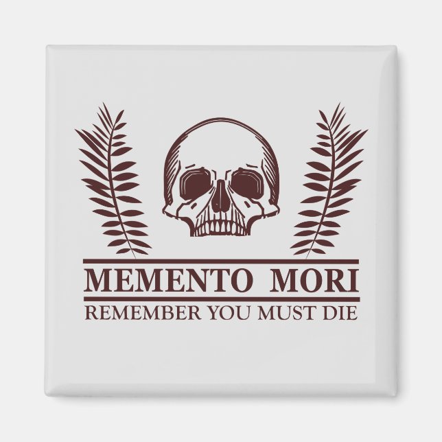Íman Aproveite o Dia Memento Mori caveira (Frente)
