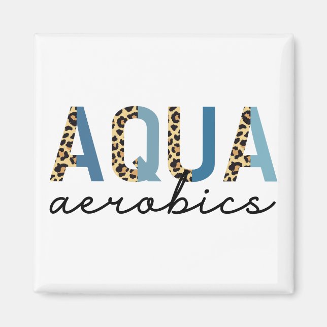 Íman Aqua Aerobics Cheetah impressão Água presentes aer (Frente)