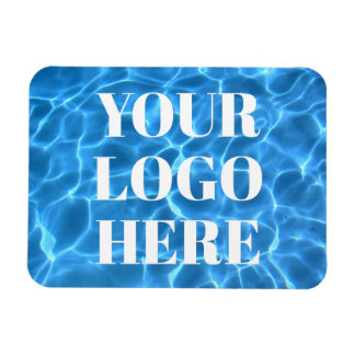Íman Aqua Blue Swimming Pool Photo for Your Logo