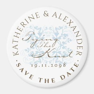 Íman Aqua Floral Flourish Casando STD Magnet