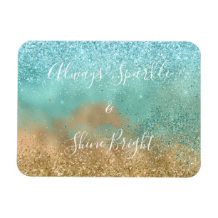Íman Aqua Glitz Dourada Glitter