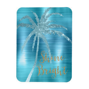Íman Aqua Glitz Glitter Tropical Palm Tree
