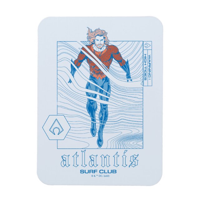 Íman Aquaman - Atlantis Surf Club (Vertical)