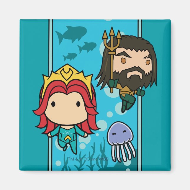 Íman Aquaman | Chibi Mera & Aquaman Subsea Graphic (Frente)