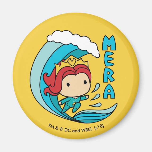 Íman Aquaman | Chibi Mera Riding Wave Graphic (Frente)