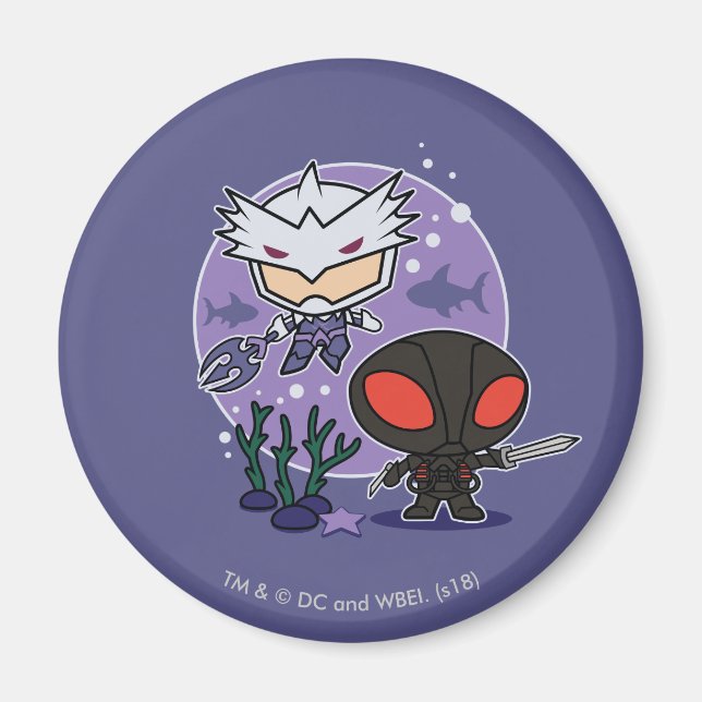 Íman Aquaman | Chibi Orm & Black Manta Undersea Graphic (Frente)
