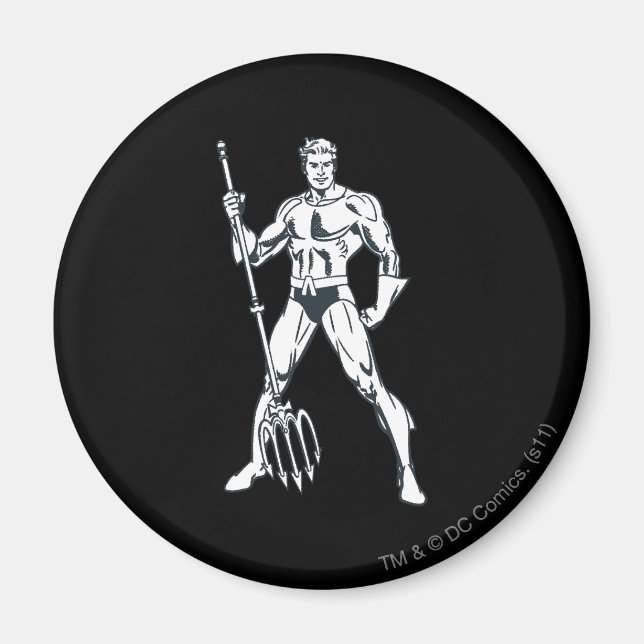 Íman Aquaman com Pitchfork BW (Frente)