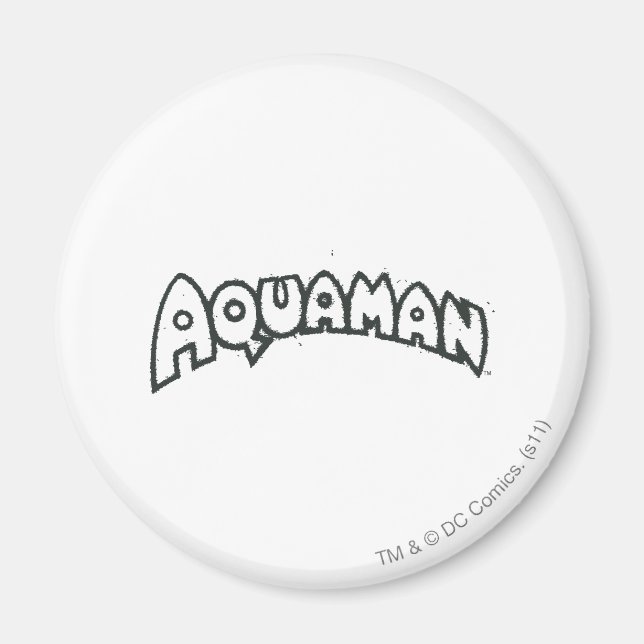 Íman Aquaman Grunge Black Logo 2 (Frente)