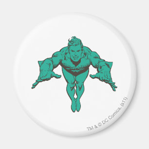 Íman Aquaman Pulando para a frente - Teal