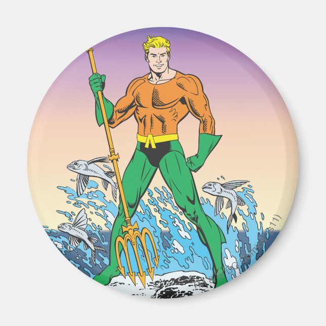 Íman Aquaman Stands with Spear (Frente)