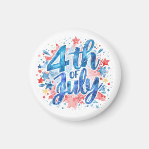 Íman Aquarela 4 de Julho Patriótica