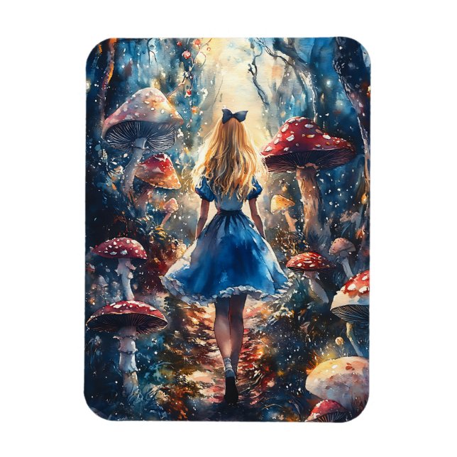 Íman Aquarela Alice no País das Maravilhas (Vertical)