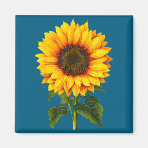 Íman Aquarela girassol amarelo jardim botânico verão