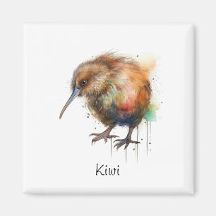 Íman Aquarela neozelandesa Kiwi personalizável