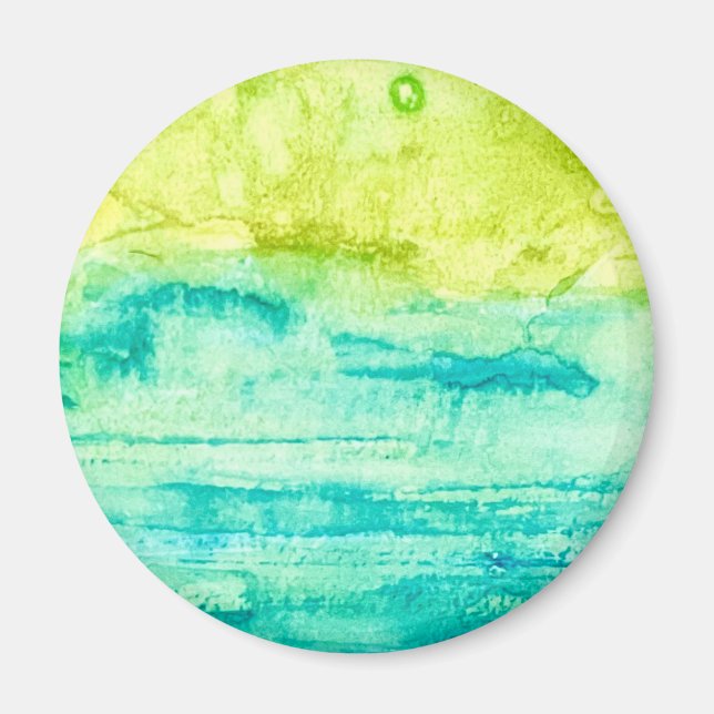 Íman Aquarela Oceano Abstrato (Frente)