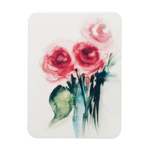 Íman Aquarela Rosas Vermelhas