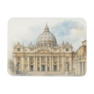 Íman Aquarela Vaticano   Basílica de São Pedro Itália