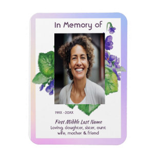 Íman Aquarela Violeta Selvagem Lembrança Memorial