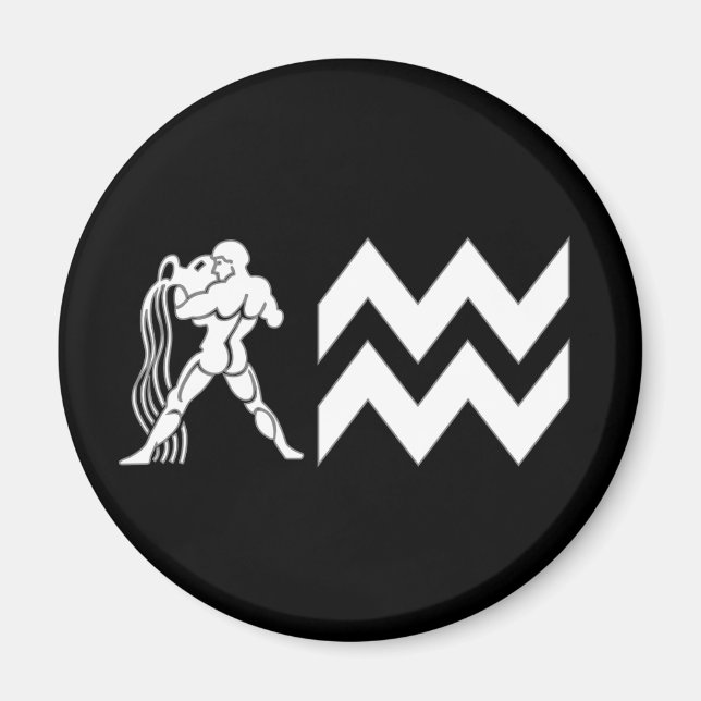 Íman Aquário com Símbolo (Frente)