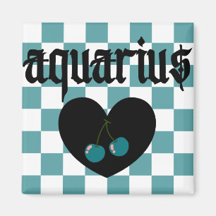 Íman Aquarius Gothic - Aestética de Cerejas Verificadas