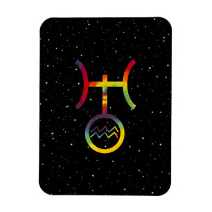 Íman Aquarius Urano - Símbolo Planetário Starry Tie D