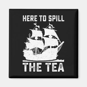 Íman Aqui Para Derramar Do Tea Engraçado 4 De Julho, Nó