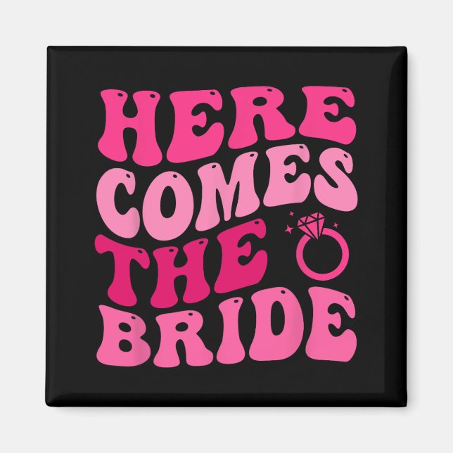 Íman Aqui Vem A Bride Casamento De Bearer Gi (Frente)