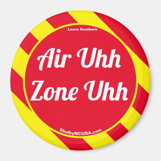 Íman Ar Uhh Zone Uhh Red/Yellow Magnet (Frente)