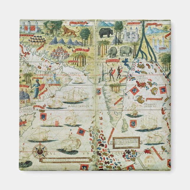 Íman Arábia e Índia, do "Atlas Miller", c.1519 (Frente)