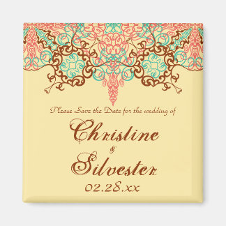 Íman Arábico Intriciado Apontado, salvar a data ao quad